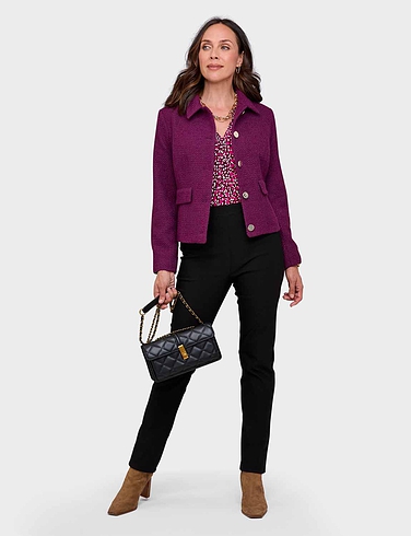 Emreco Tailored Lined Boucle Jacket - LR124